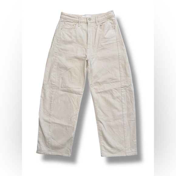 Mother Half Pipe High Rise Ankle Jeans in Act Naturally Cream Beige Size 30 - Picture 5 of 12